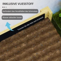 Outsunny Hochbeet, Holz-Pflanzbox mit Acrylplatten an zwei Seiten, für 118 L Erde, Wasserabflusslöcher, 110 x 50 x 80 cm(m-7)