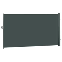 Outsunny Retractable Sun Side Awning Screen Fence Patio Garden Wall Balcony Screening Panel Outdoor Blind Privacy Divider (3x2M, Grey)(m-1)
