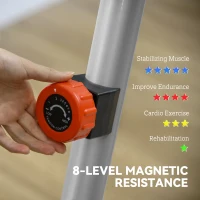 SPORTNOW Quiet Exercise Bike with 8-Level Magnetic Resistance and Heart Rate Sensor, for Home Gym, Grey and black(m-5)