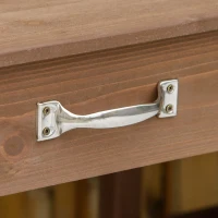 Outsunny Pflanztisch Gärtnertisch Blumentisch mit Wanne Garten Tannenholz Braun 117 x 45 x 121 cm(m-7)