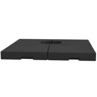 Outsunny Set 4 Basi a Croce per Ombrelloni da Giardino Riempibili con Acqua e Sabbia 51x51x12cm Nero(m-10)