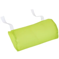 Outsunny Bain de soleil transat chaise longue inclinable pliable avec oreiller dossier réglable sur 5 niveaux vert(m-8)