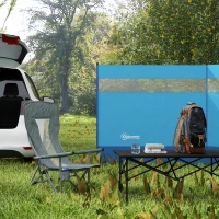 Outsunny Folding Camp Chair Portable Chair w/ Cup Holder Holds up to 136kg Perfect for Camping, Festivals, Garden, Caravan Trips, Fishing, Beach and BBQs(m-2)