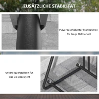 DURHAND Fahrradständer für 3 Fahrräder, wetterbeständig, zusätzliche Halterung, 114 x 58 x 75 cm, Schwarz(m-6)