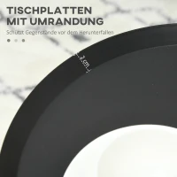 HOMCOM 2er-Set Beistelltische im Skandi-Design, Couchtische, Haarnadelbeine, Schwarz(m-5)