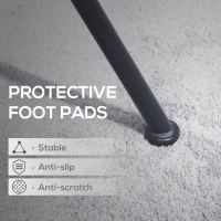 Outsunny 60cm Round Garden Dining Table Metal Outside Bistro Table with Mesh Tabletop for Garden Balcony Deck, Dark grey(m-5)