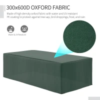 Outsunny 255x142cm Outdoor Garden Rattan Furniture Protective Cover Water UV Resistant(m-7)