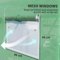 Outsunny 9.8 x 6.6ft Walk-In Polytunnel Greenhouse - Green(m-5)