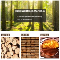 Outsunny Schaukelstuhl Rustikales Design Versiegeltes Massivholz  Wetterbeständig 68 cm x 88 cm x 92 cm(m-7)