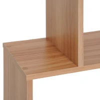 HOMCOM Estantería para Libros Moderna Librería con 6 Estantes para Comedor Salón Estudio 80x23x192 cm Natural(m-8)