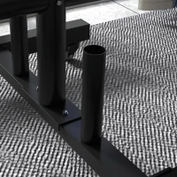 SPORTNOW Weight Rack for Olympic Weight Plate, 3 Tier Weight Tree for 2 inch Plates and Bars, Weight Organiser Stand with 4 Transport Wheels and Clamps for Home Gym, Max Load 200kg, Black(m-9)