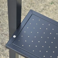 Outsunny Pérgola de Barbacoa 246x149x230 cm de Aluminio Gazebo Cenador con 2 Estantes para Jardín Patio Terraza Fiestas Protección Solar Negro(m-9)