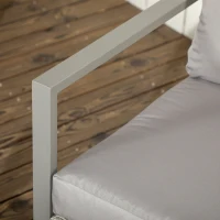 Outsunny Six-Piece Rattan Garden Sofa Set - Light Grey(m-9)