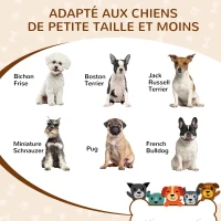 PawHut Niche pour chien intérieur maisonnette design avec porte verrouillable - 54 x 56 x 52 cm(m-7)