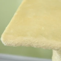 PawHut Árbol para Gatos de 3 Niveles Torre para Gatos con Postes de Sisal Tablero para Rascar y Bola Colgante Crema(m-9)