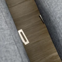 HOMCOM Canapé d'angle convertible avec méridienne 3 places accoudoirs 3 coussins rembourrées 245 x 127 x 83 cm gris(m-9)