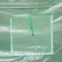 Outsunny Gewächshaus 500x200x205cm Foliengewächshaus Tomatenhaus mit Tür, 8 Fenster, Folientunnel aus verzinktem Stahl, PE, stabiles Treibhaus Pflanztunnel, inkl. Erdanker & Seilen, Grün(m-9)