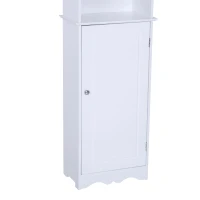 HOMCOM Armario de Baño Gabinete Consola Mueble Aparador Organizador de Almacenaje Multiusos de Cocina Comedor Salón Estantes Ajustables con Puertas 40x23x60cm(m-9)