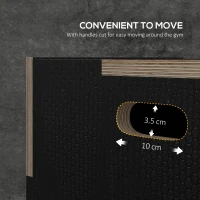 SPORTNOW Multi-Faceted Jump Box, Wooden Step Up Box, for Home, Gym, Exercise, 51/61/76cm- Black(m-5)