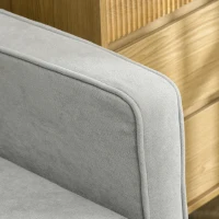 HOMCOM Dreisitzer-Sofa, Polstersofa mit Stauraum, Kissen, Holzrahmen, 166,5x62x82cm, Hellgrau(m-8)