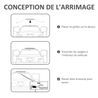 HOMCOM Lot de 2 barres de toit galerie souple gonflable et universelle pour voiture charge max 75 kg noir(m-4)