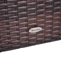 Outsunny Set 3 Tavolini da Giardino in Rattan 40x40x40cm, 50x47x50cm, 60x54x60cm Marrone(m-6)
