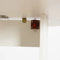 HOMCOM Esstisch Klapptisch Esszimmertisch Tisch Ablagefläche Spanplatte Holz Weiß 104 x 76 x 73,7 cm(m-9)