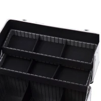 HOMCOM Maletín Maquillaje 36'5x24x29cm 3 Niveles Maleta Neceser Cosmetica Profesional(m-8)