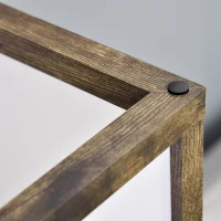 HOMCOM Staande Lamp met Planken, Staande Lamp, Hout, 26 x 26 x 160 cm, voor Woon-/Slaapkamer (Zonder Gloeilamp)(m-8)