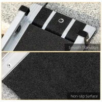 HOMCOM Set of Two 183cm Three-Level Aluminium Wheelchair Ramps(m-5)