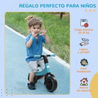 AIYAPLAY Bicicleta sin Pedales para Niños de + 18 Meses Triciclo Infantil con Sillín Ajustable en 30-36,5 cm 66,5x34x46,5 cm Azul(m-7)