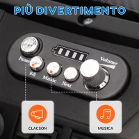 AIYAPLAY Macchina Elettrica per Bambini 24V a 2 Posti con Telecomando e 3 Velocità, Età 3-8 Anni, Blu(m-9)
