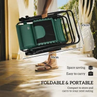 Outsunny Zero Gravity Lounger Chair, Folding Reclining Patio Chair with Shade Cover, Padded Seat, Cup Holder, Soft Cushion and Headrest for Poolside, Camping, Green(m-7)