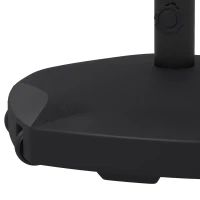 Outsunny Base per Ombrellone 25kg in Cemento e Plastica per Pali da 38-48mm, Ø54x46,5cm, Nero(m-8)