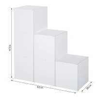 Homcom Meuble de Rangement à 6 Casiers Blanc 92 x 30 x 92 cm(m-3)