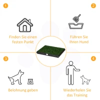 PawHut Hundetoilette mit Gras 63 x 51 cm Hundeklo Waschbar Welpentoilette Welpenklo mit herausnehmbarer Schublade, Trainingsunterlage für Kleine Hunde Große Hunde(m-4)