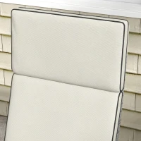 Outsunny 5-Piece Rattan Patio Reclining Chair Set with Footstools, Coffee Table, Cushions, for Outdoor Garden, Grey(m-9)