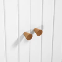 HOMCOM Mueble Zapatero con 2 Puertas Armario de Zapatos para 15 Pares de Zapatos para Pasillo Entrada 60x33x100cm Blanco(m-9)