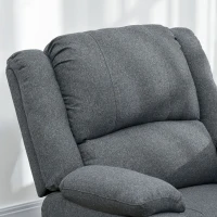 HOMCOM Relaxsessel, Liegefunktion und Fußstütze, verstellbar, bis 150 kg, Stahlrahmen, 90 x 96 x 98 cm, Grau(m-9)