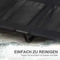 PawHut Hundebett, Outdoor-Hundebett, klappbar, atmungsaktiv, Schwarz(m-5)