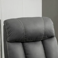HOMCOM Sillón Reclinable Eléctrico Tapizado en Tejido Técnico Sillón Relax de Salón con Reclinación 155° Reposapiés y 2 Bolsillos Laterales 95x90x105 cm Gris Oscuro(m-8)
