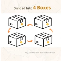 Outsunny 5-Piece Rattan Patio Reclining Chair Set with Footstools, Coffee Table, Cushions, for Outdoor Garden, Brown(m-8)