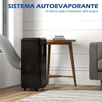 HOMCOM Condizionatore Portatile 950W con 5 Modalità e 3 Velocità, in Plastica ABS e Acciaio, 33x28x70.4 cm, Nero(m-6)
