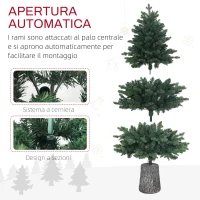 HOMCOM Albero di Natale Artificiale 150 cm Realistico con 994 Rami e Base in Resina, Verde(m-6)