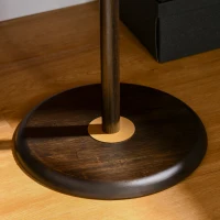 HOMCOM Garderobenständer, Kleiderständer, 6 Haken, Walnuss(m-7)