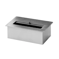 HOMCOM Ethanol-Kamin Bio-Ethanol-Brenner 0,9 L 3 Stdn. Brenndauer kein Rauch Edelstahl 80 x 14 x 54 cm(m-9)