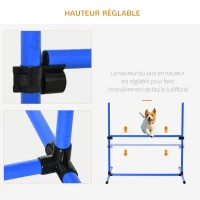 PawHut Agility sport pour chiens set de 4 obstacles professionnels avec système de maintien au sol sac transport fourni(m-4)