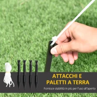 Outsunny Albero di Natale Gonfiabile con Babbo Natale e Cagnolino, Luci LED e Gonfiatore Incluso, 112x80x180cm(m-7)