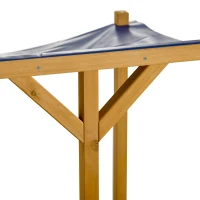 Outsunny Sandkasten Schiff Design Matschekiste aus Holz Segelschiff mit Sitzbank Flaggenmast Piratenschiff für Kinder 3-8 Jahre Sandkiste für den Garten Outdoor Sandbox Orange 160 x 70 x 103 cm(m-9)