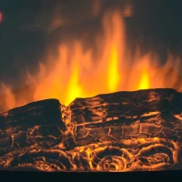 HOMCOM Chimenea Eléctrica tipo Estufa de Pared con Efecto Leña Ardiendo y Mando a distancia 900W/1800W 65x11,4x52cm(m-9)